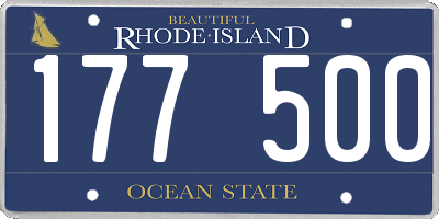 RI license plate 177500