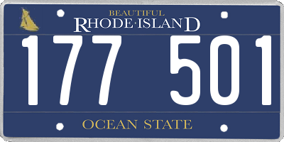 RI license plate 177501