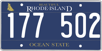 RI license plate 177502