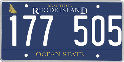RI license plate 177505