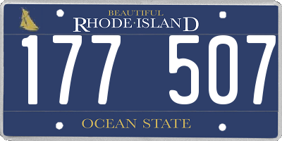 RI license plate 177507