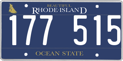 RI license plate 177515