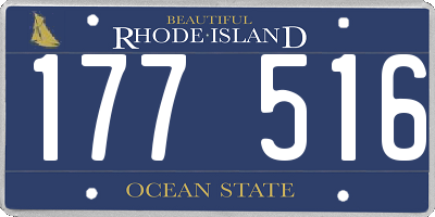 RI license plate 177516