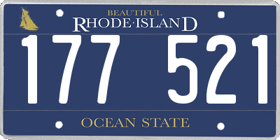 RI license plate 177521