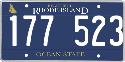 RI license plate 177523