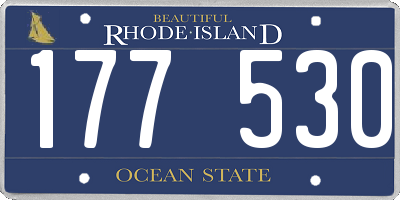 RI license plate 177530