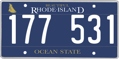 RI license plate 177531