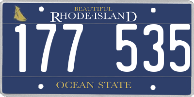 RI license plate 177535