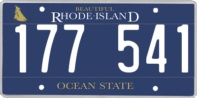 RI license plate 177541