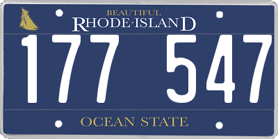 RI license plate 177547