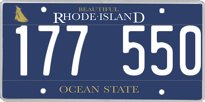 RI license plate 177550