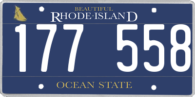 RI license plate 177558