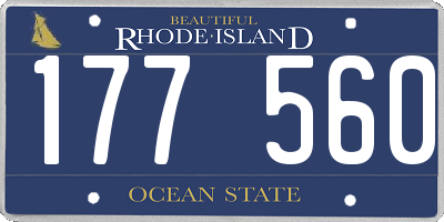 RI license plate 177560