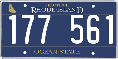 RI license plate 177561