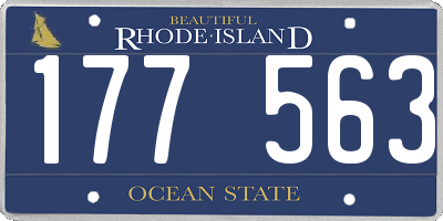 RI license plate 177563