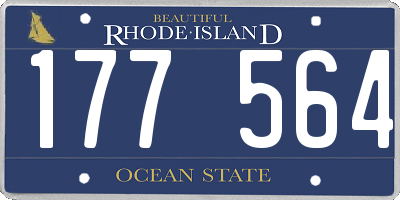 RI license plate 177564