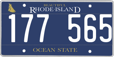 RI license plate 177565