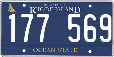 RI license plate 177569