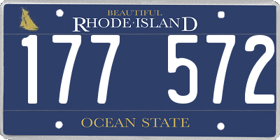 RI license plate 177572