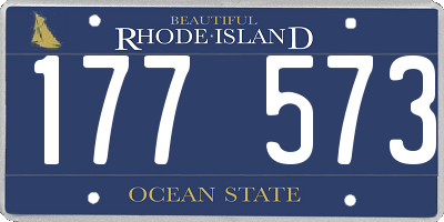 RI license plate 177573