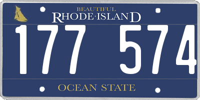 RI license plate 177574