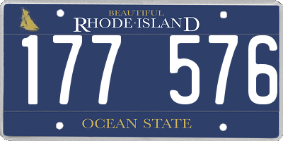 RI license plate 177576