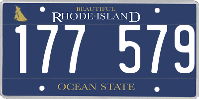 RI license plate 177579