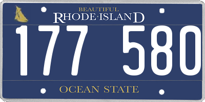 RI license plate 177580