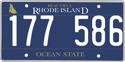 RI license plate 177586