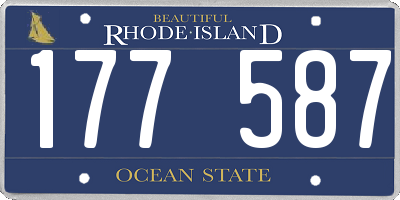 RI license plate 177587
