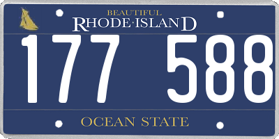 RI license plate 177588