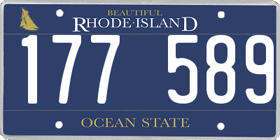 RI license plate 177589