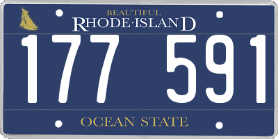 RI license plate 177591