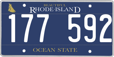 RI license plate 177592