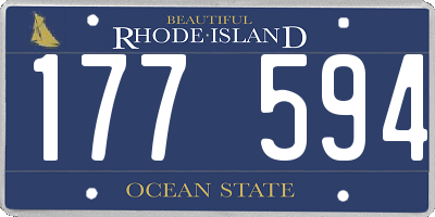 RI license plate 177594