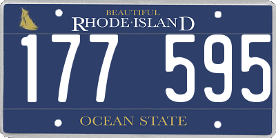 RI license plate 177595