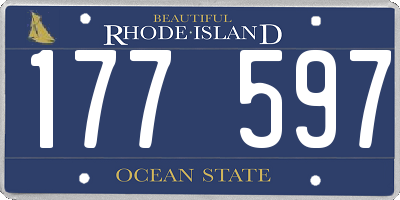 RI license plate 177597