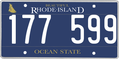 RI license plate 177599