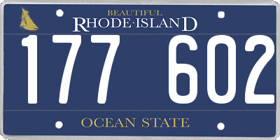 RI license plate 177602