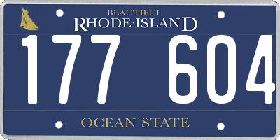 RI license plate 177604