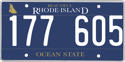 RI license plate 177605