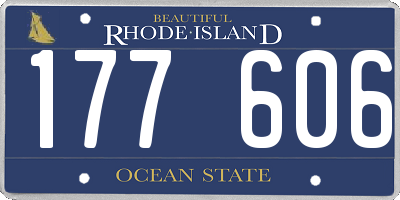 RI license plate 177606