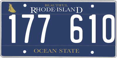 RI license plate 177610
