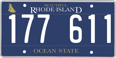 RI license plate 177611