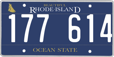 RI license plate 177614