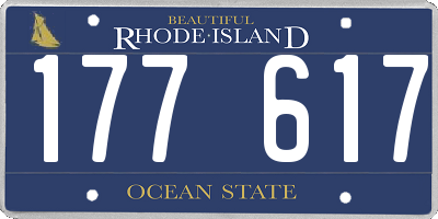 RI license plate 177617