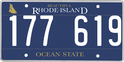 RI license plate 177619
