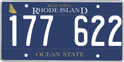 RI license plate 177622
