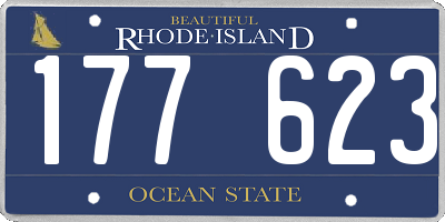 RI license plate 177623