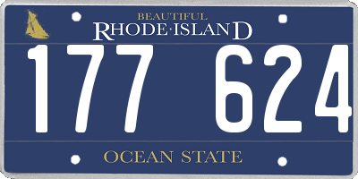 RI license plate 177624